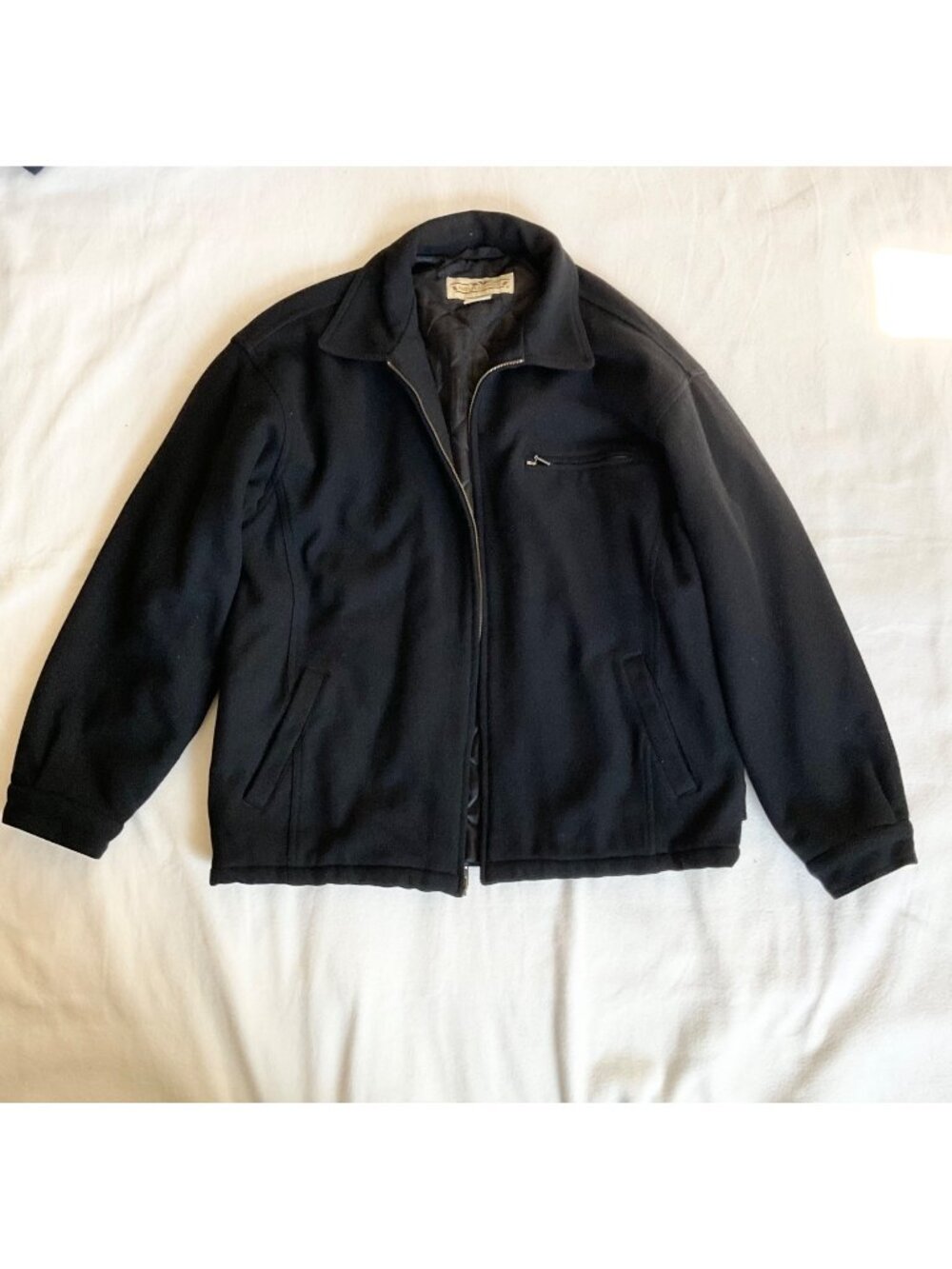 Natural issue men wool lining black jacket SZL chest55